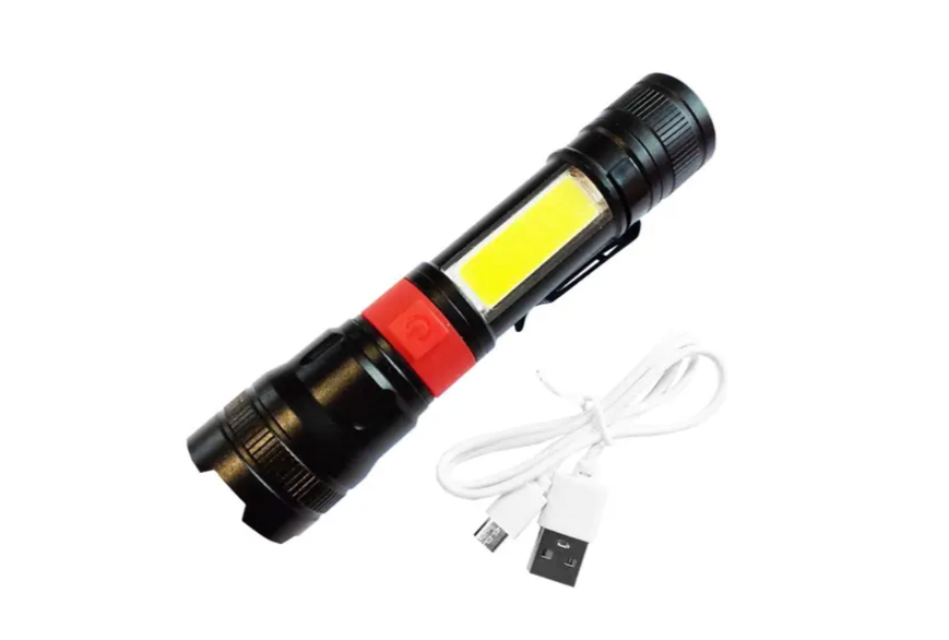 Ліхтарик BL-826 P50+COB (біле та червоне світло), акумуляторний 826-P50 фото